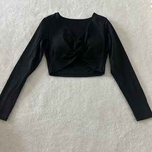 Crop top for active wear has padding on breast area size S